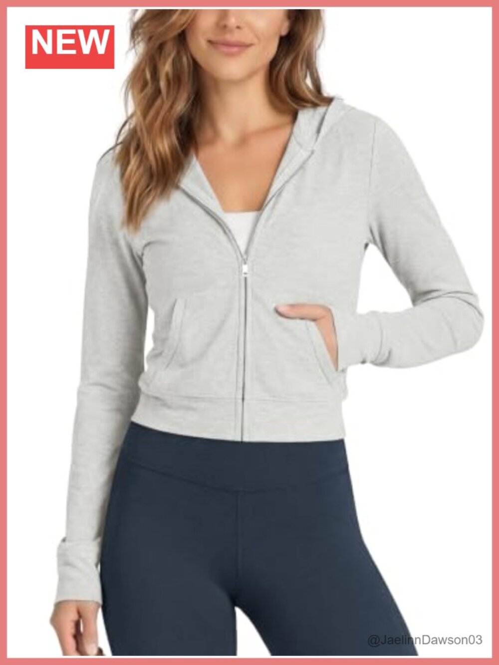 Ultra Soft UPF 50+ Full-Zip Hoodie with Pockets, Cropped Fit
